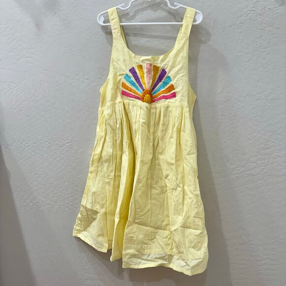 NWT Cheeni Yellow Sunshine Embroidered Tank Dress - Picture 1 of 8